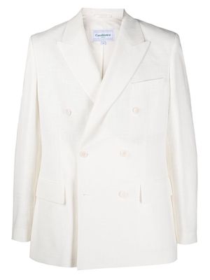 Casablanca peak-lapels double-breasted blazer - White