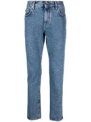 Off-White Diag-print skinny jeans - Blue