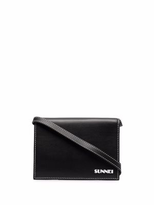 Sunnei logo-embellished cross-body bag - Black