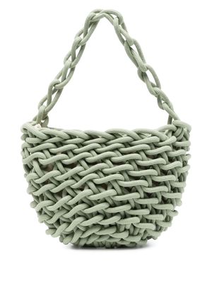 Alienina Teti knot-detail shoulder bag - Green