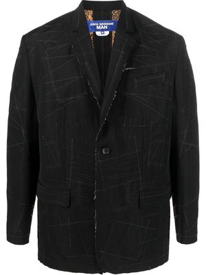 Junya Watanabe MAN stitch-pattern blazer - Black
