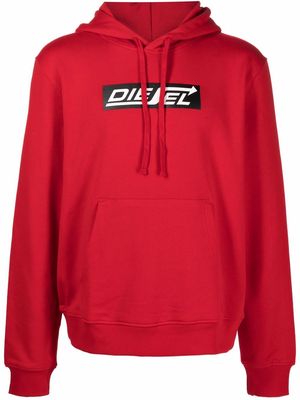 Diesel logo-print hooded sweatshirt - Red