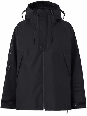 Burberry perforated logo hooded jacket - Black