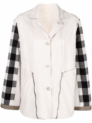 Maison Margiela check sleeve jacket - Neutrals