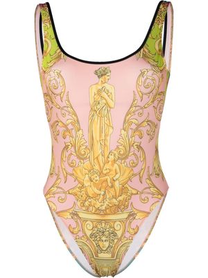 Versace graphic-print swimsuit - Yellow
