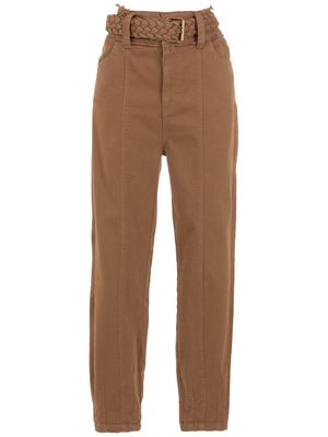 Andrea Bogosian Arely belted trousers - Brown