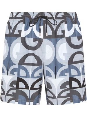 Dolce & Gabbana logo-print swimming trunks - Blue