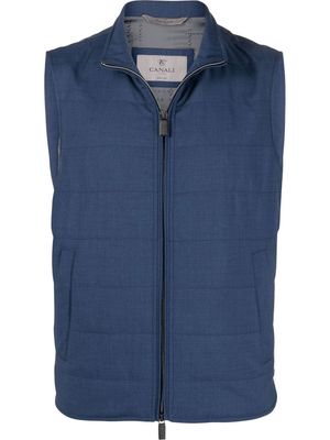 Canali zipped-up gilet - Blue