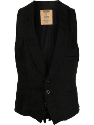 Uma Wang button-up fitted waistcoat - Black