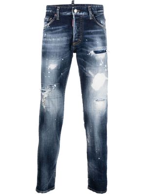 Dsquared2 distressed skinny-cut jeans - Blue