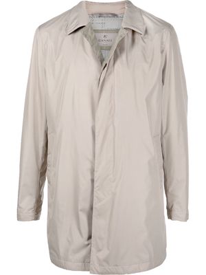 Canali concealed-front parka coat - Neutrals