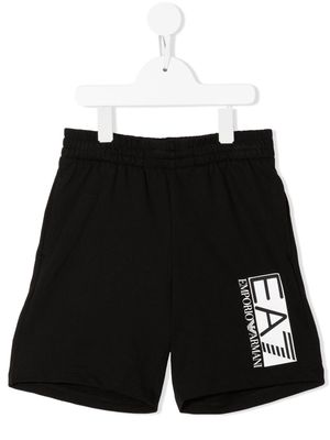 Ea7 Emporio Armani logo-print Bermuda shorts - Black