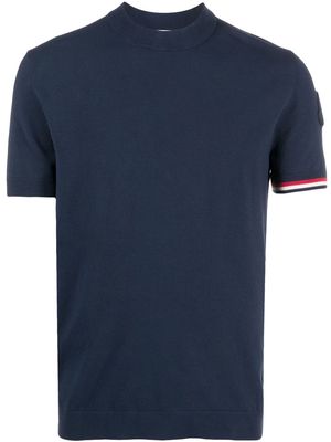 Moncler short-sleeve knitted sweater - Blue