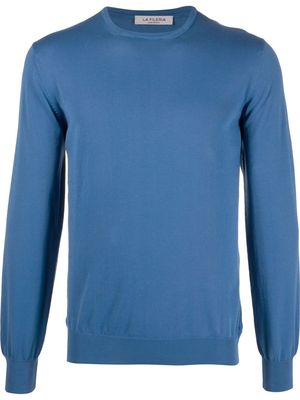 Fileria fine-knit cotton jumper - Blue