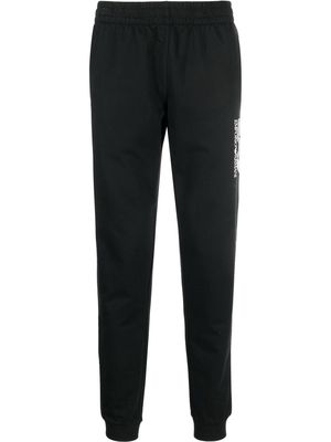 Ea7 Emporio Armani logo-print cotton track pants - Black