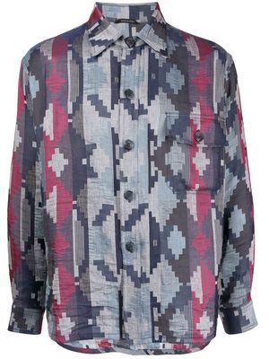 Giorgio Armani geometric-print shirt jacket - Multicolour