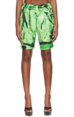 Sia Arnika Green Polyester Shorts
