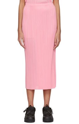 Pleats Please Issey Miyake Pink Monthly Colors March Midi Skirt