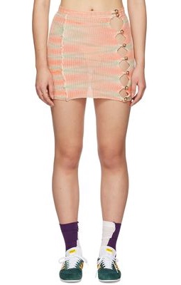 Gabe Gordon SSENSE Exclusive Orange Vortex Mini Skirt