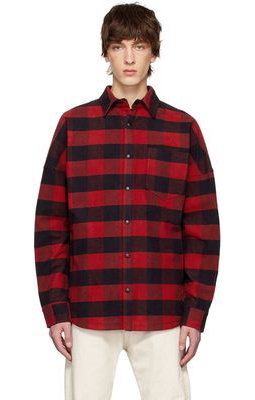 Palm Angels Red Cotton Shirt