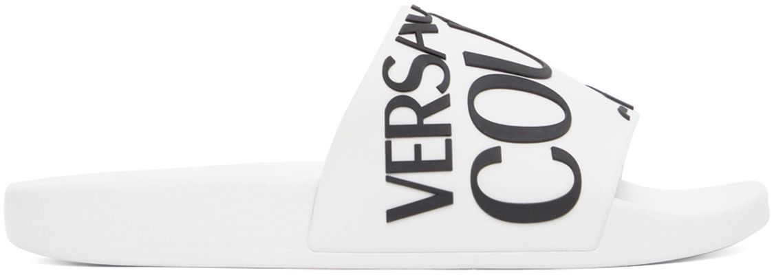Versace Jeans Couture White Logo Sandals