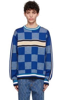 Ahluwalia Blue Wool Sweater
