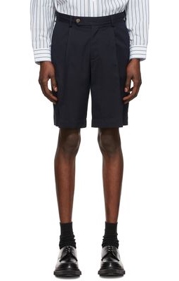 mfpen Navy Cotton Shorts