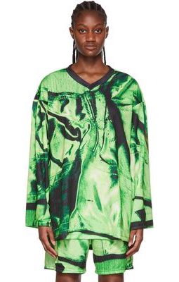 Sia Arnika Green Polyester Long Sleeve T-Shirt
