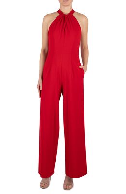 Julia Jordan Halter Neck Jumpsuit in Red