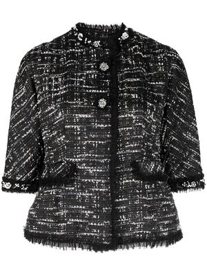 SHIATZY CHEN bead-embellished tweed jacket - Black