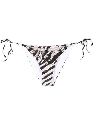 Ermanno Scervino zebra-print bikini bottoms - White