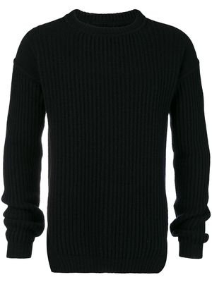 Rick Owens round neck knit jumper - Black