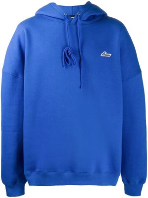 We11done drawstring hoodie - Blue