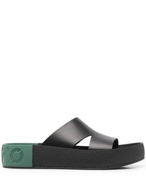 Kenzo logo colour-block sandals - Black
