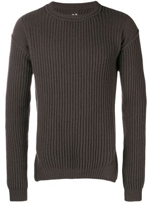 Rick Owens fisherman knit sweater - Grey