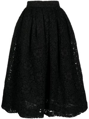 UNDERCOVER high-waisted lace skirt - Black
