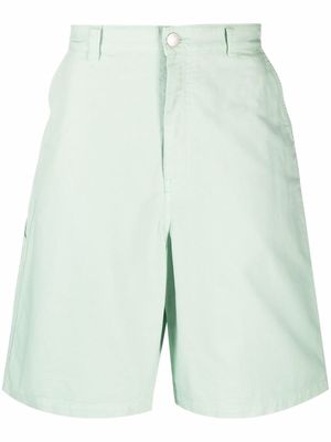 AMI Paris wide-leg loop-strap Bermuda shorts - Green