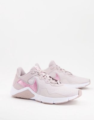 Nike Training Legend Essential 2 sneakers in platinum violet-Pink