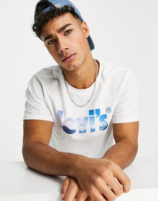 Levi's t-shirt with poster logo mountain print in white