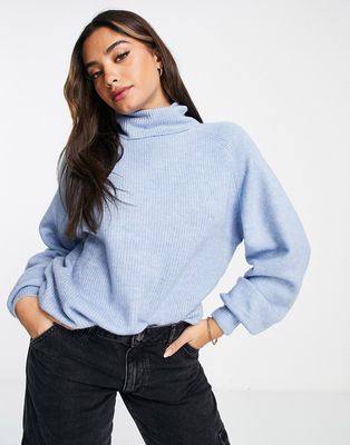 Urban Bliss high neck sweater in blue