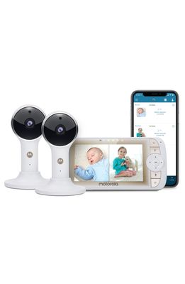 Motorola Lux65 Connect-2 Video Baby Monitor Twin Set in White