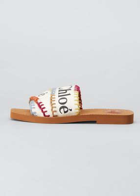Woody Logo Multicolored Stitch Sandals