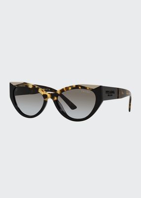 Transparent Acetate Cat-Eye Sunglasses