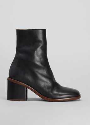 Meganne Leather Zip Ankle Boots