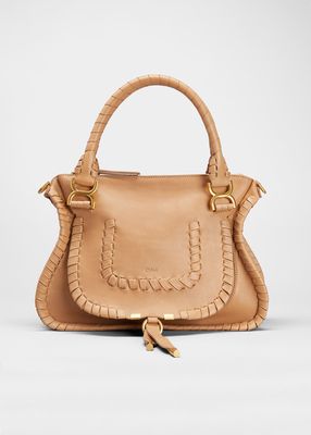 Marcie Medium Whipstitch Zip Satchel Bag