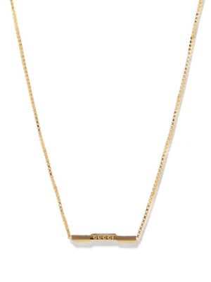 Gucci - Link To Love Bar 18kt Gold Necklace - Womens - Gold