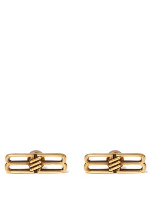 Balenciaga - License Bb-logo Stud Earrings - Womens - Gold