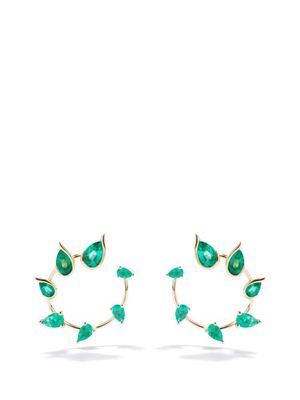 Fernando Jorge - Flicker Emerald & 18kt Gold Earrings - Womens - Green Gold