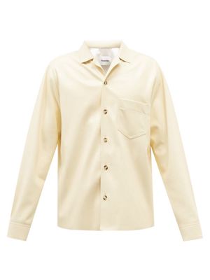 Nanushka - Meno Faux-leather Shirt - Mens - Cream