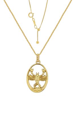 Jurate Zodiac Pendant Necklace in Gold Scorpio